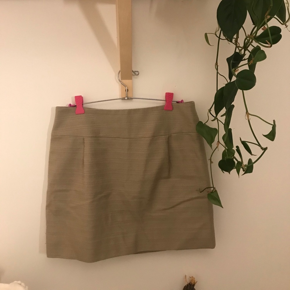 J. Crew tan mini skirt